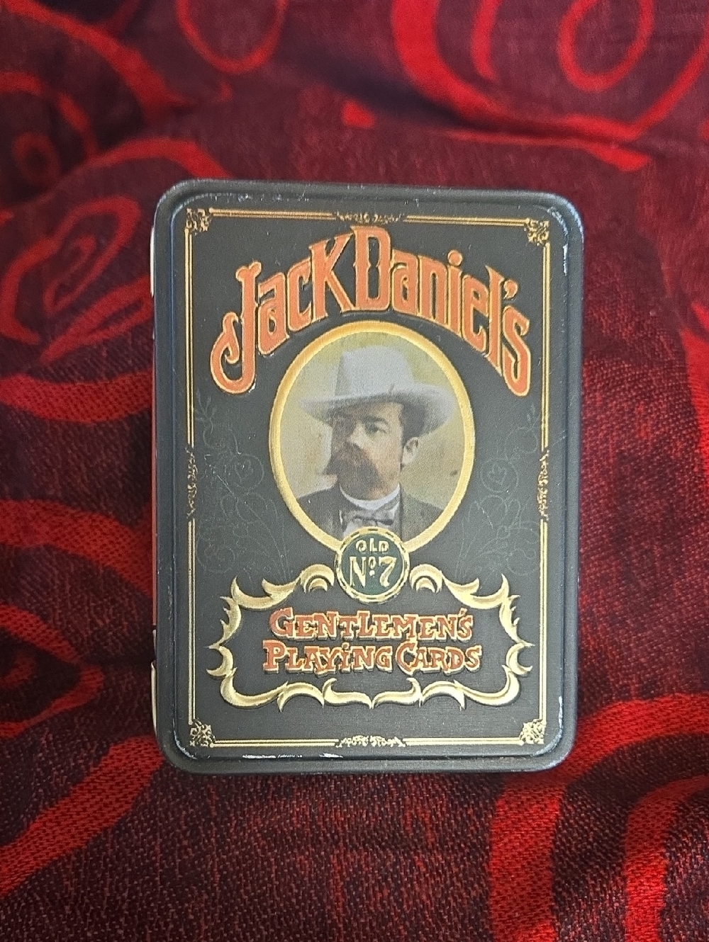 2 Full Decks, Jack Daniel's Gentlemen's Playing Cards in hinged Tin Box